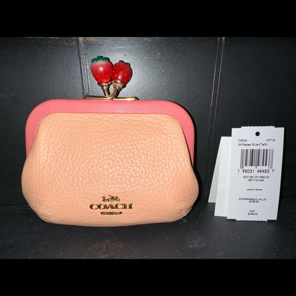 Nora Kisslock Strawberry Coin Pouch